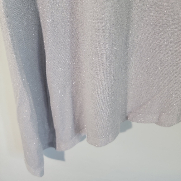 EILEEN FISHER Made in Italy Women Silk Cashmere Gray Metalic Tank Top Sz XS - Picture 8 of 11